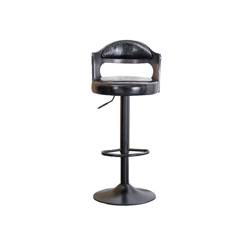 Contemporary Style Metal Bar Stool Footrest Counter Stool for Living Room