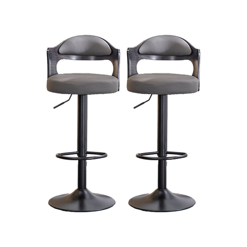 Contemporary Style Metal Bar Stool Footrest Counter Stool for Living Room