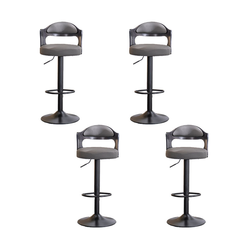 Contemporary Style Metal Bar Stool Footrest Counter Stool for Living Room