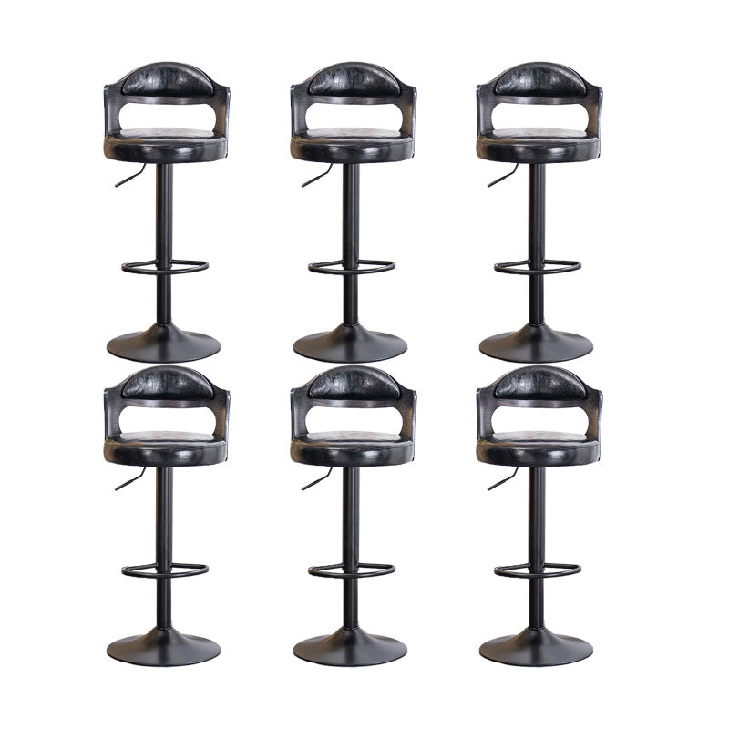 Contemporary Style Metal Bar Stool Footrest Counter Stool for Living Room