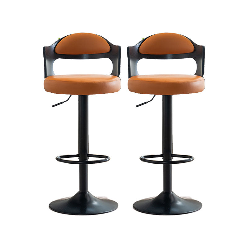 Contemporary Style Metal Bar Stool Footrest Counter Stool for Living Room