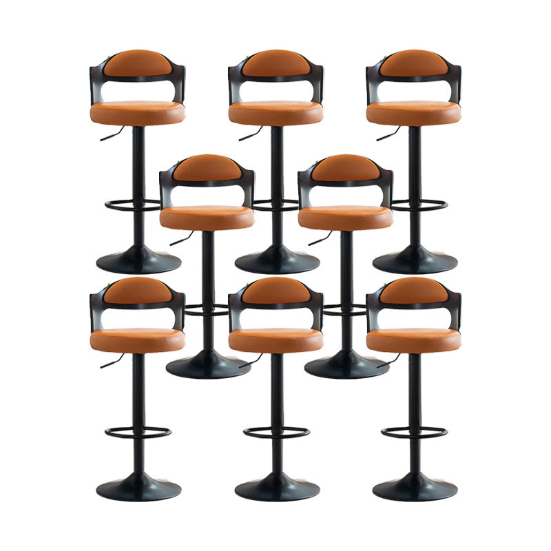 Contemporary Style Metal Bar Stool Footrest Counter Stool for Living Room
