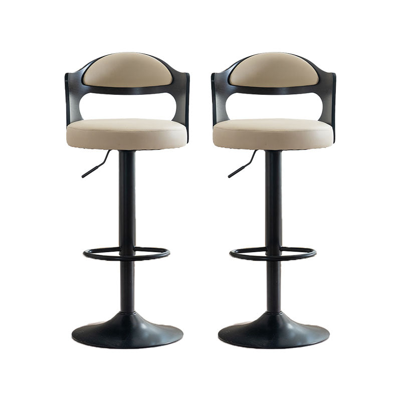 Contemporary Style Metal Bar Stool Footrest Counter Stool for Living Room