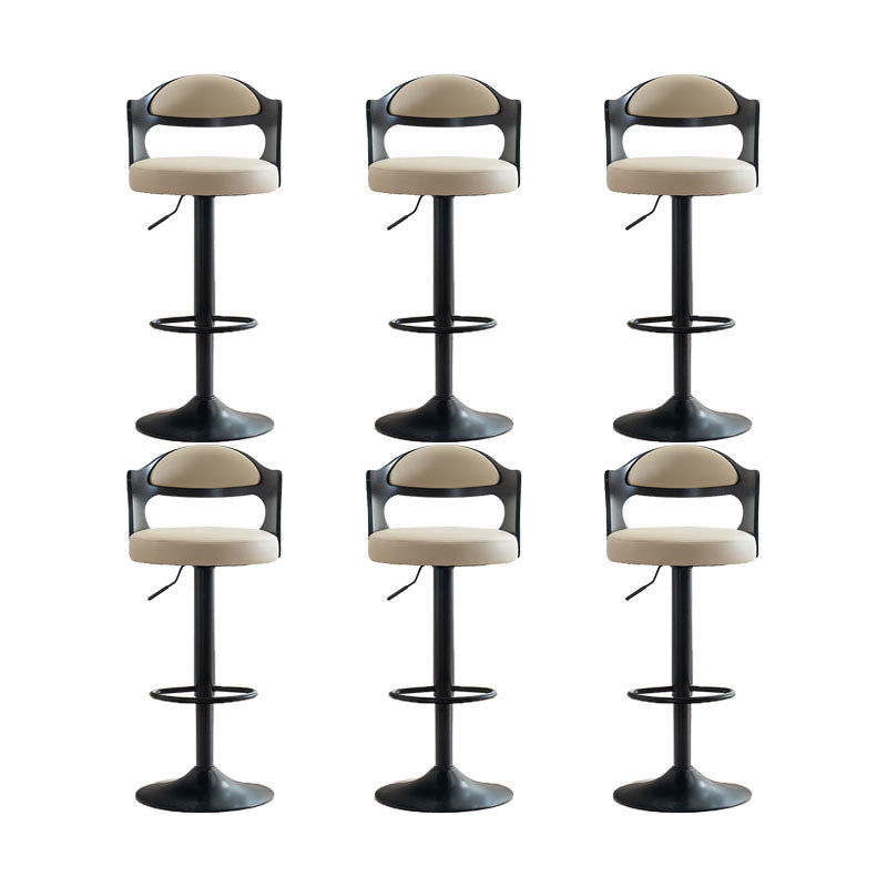 Contemporary Style Metal Bar Stool Footrest Counter Stool for Living Room