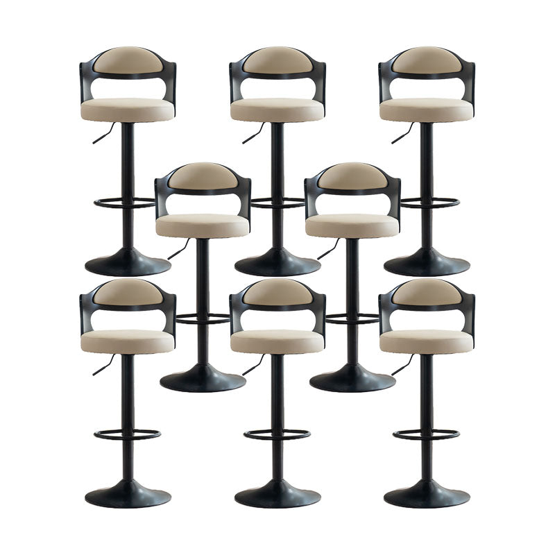 Contemporary Style Metal Bar Stool Footrest Counter Stool for Living Room
