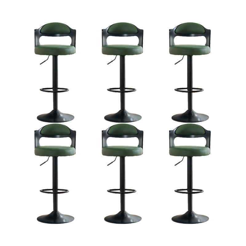 Contemporary Style Metal Bar Stool Footrest Counter Stool for Living Room