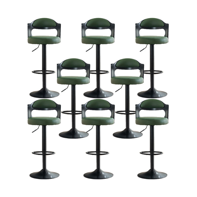 Contemporary Style Metal Bar Stool Footrest Counter Stool for Living Room
