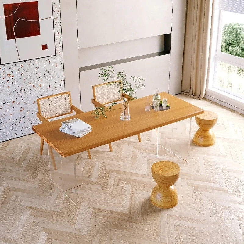 Modern Solid Wood Dinette Set 1/5 Pcs Standard Height Dining Room Table Set
