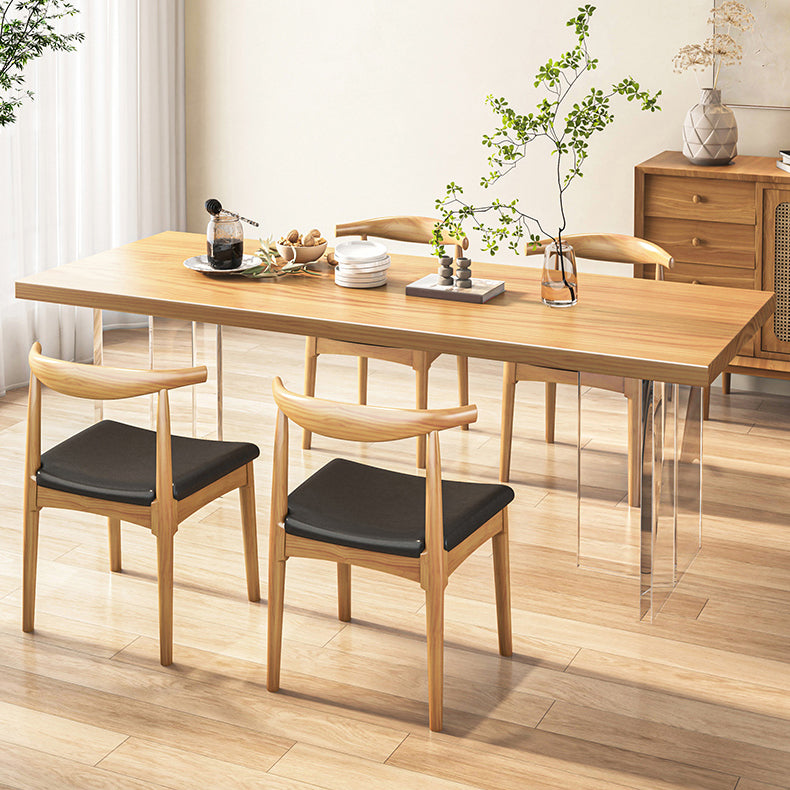 Modern Solid Wood Furniture 1/5/7 Pcs Standard Height Dining Room Table Set for Home Use