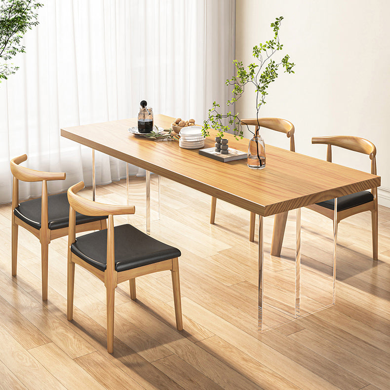 Modern Solid Wood Furniture 1/5/7 Pcs Standard Height Dining Room Table Set for Home Use
