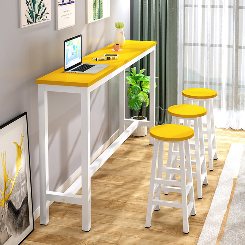 Industrial Trestle Bar Stool Table Metal and Wood Bar Wine Table