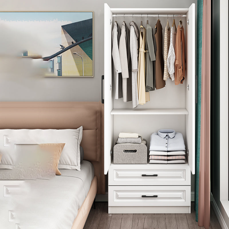 Contemporary Wardrobe Armoire Wood Combination Armoire for Bedroom