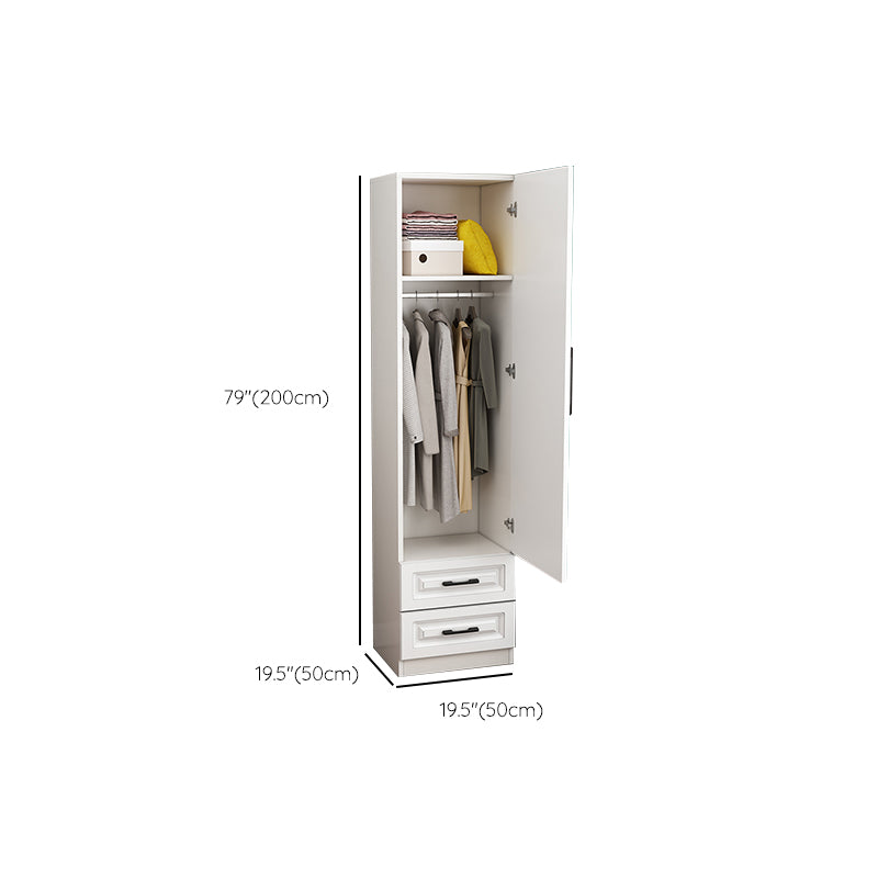 Contemporary Wardrobe Armoire Wood Combination Armoire for Bedroom