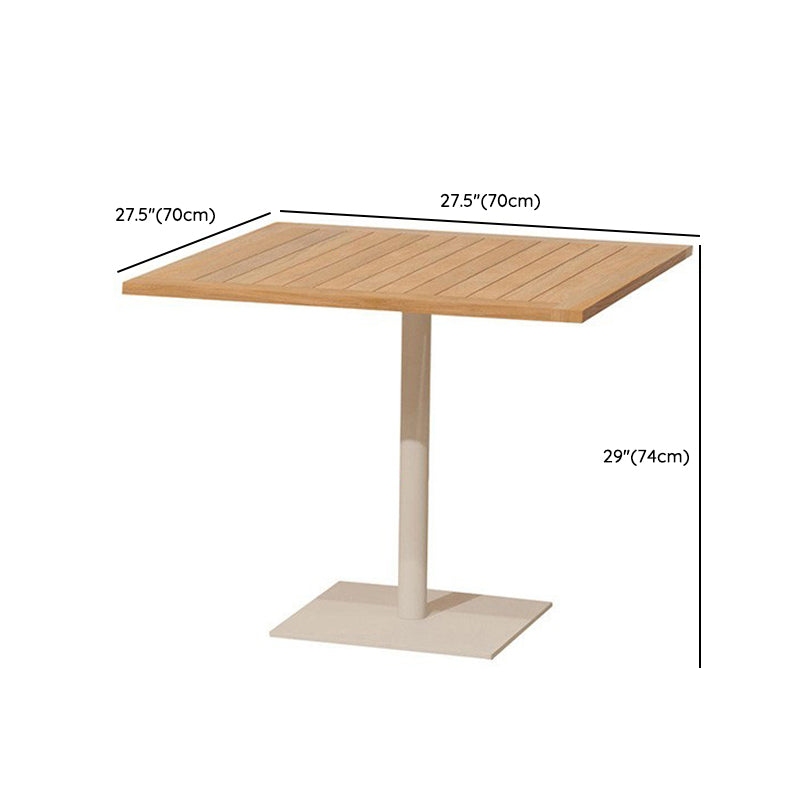 Boho Patio Dining Table Set 1/7/9 Pcs Teak Wood Dining Table with Upholstered Chair