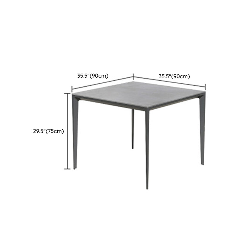 Modern Patio Dining Table Set 1/5/7 Pcs Stone Top Table with Upholstered Side Chairs