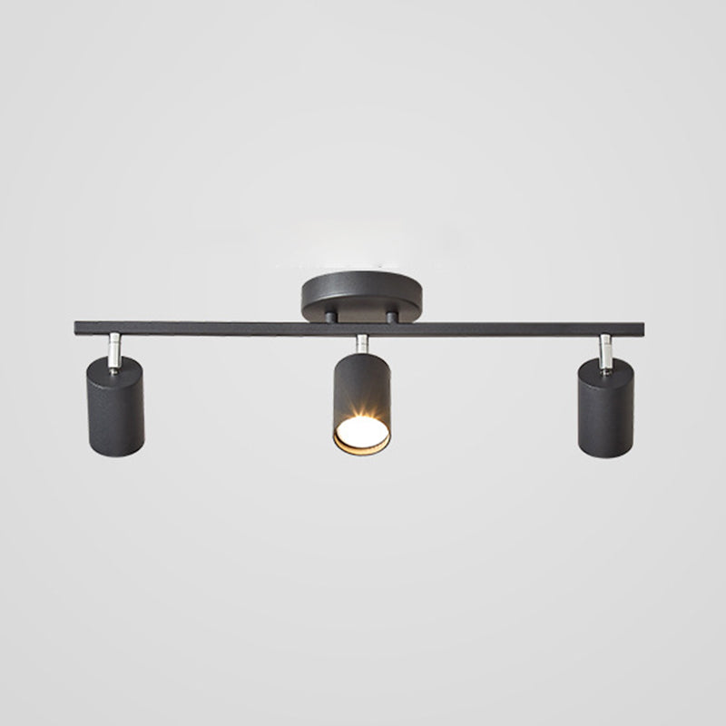 Contemporary Ceiling Light Multi - Light Ceiling Semi Flush in Black / White