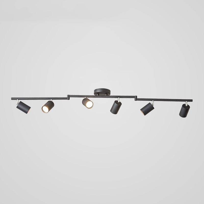 Contemporary Ceiling Light Multi - Light Ceiling Semi Flush in Black / White