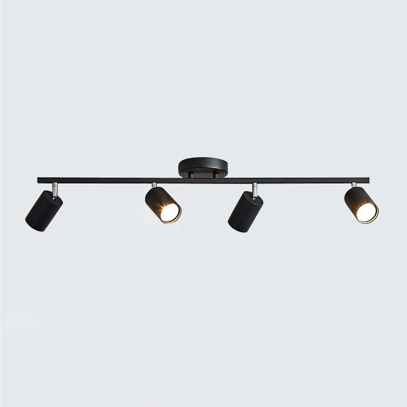 Contemporary Ceiling Light Multi - Light Ceiling Semi Flush in Black / White