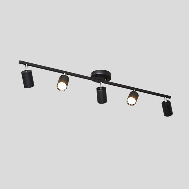 Contemporary Ceiling Light Multi - Light Ceiling Semi Flush in Black / White