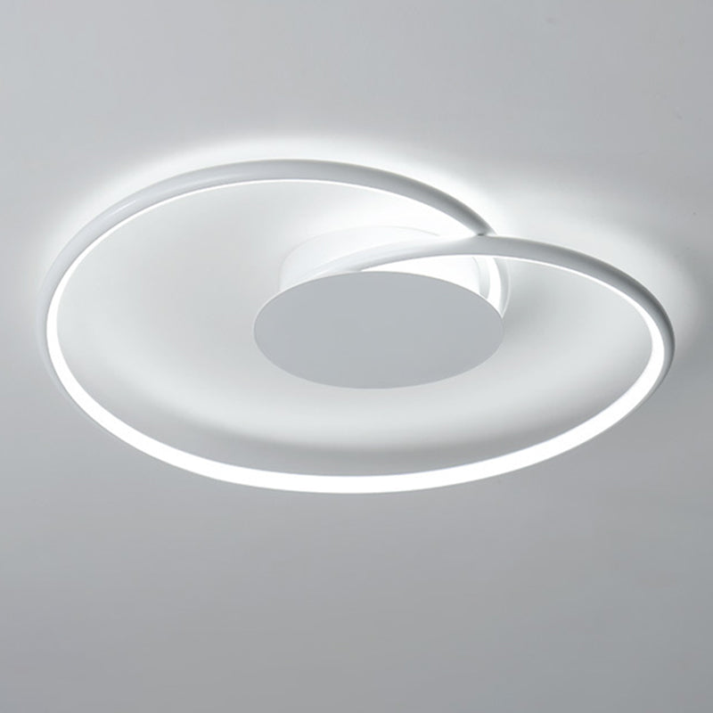 Single White Flush Mount Lighting Unique Ceiling Light for Living Room