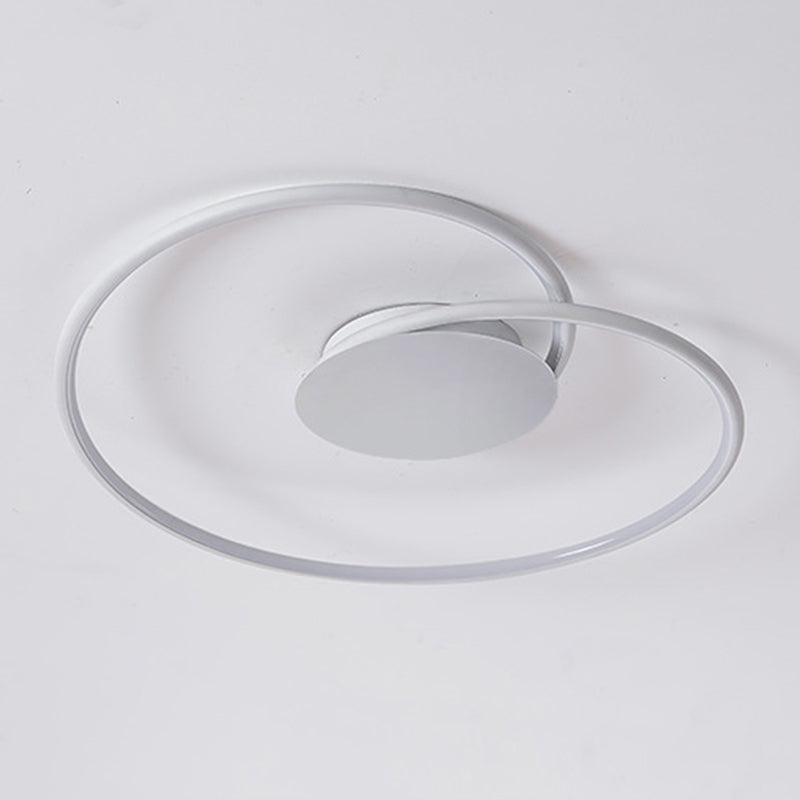 Single White Flush Mount Lighting Unique Ceiling Light for Living Room