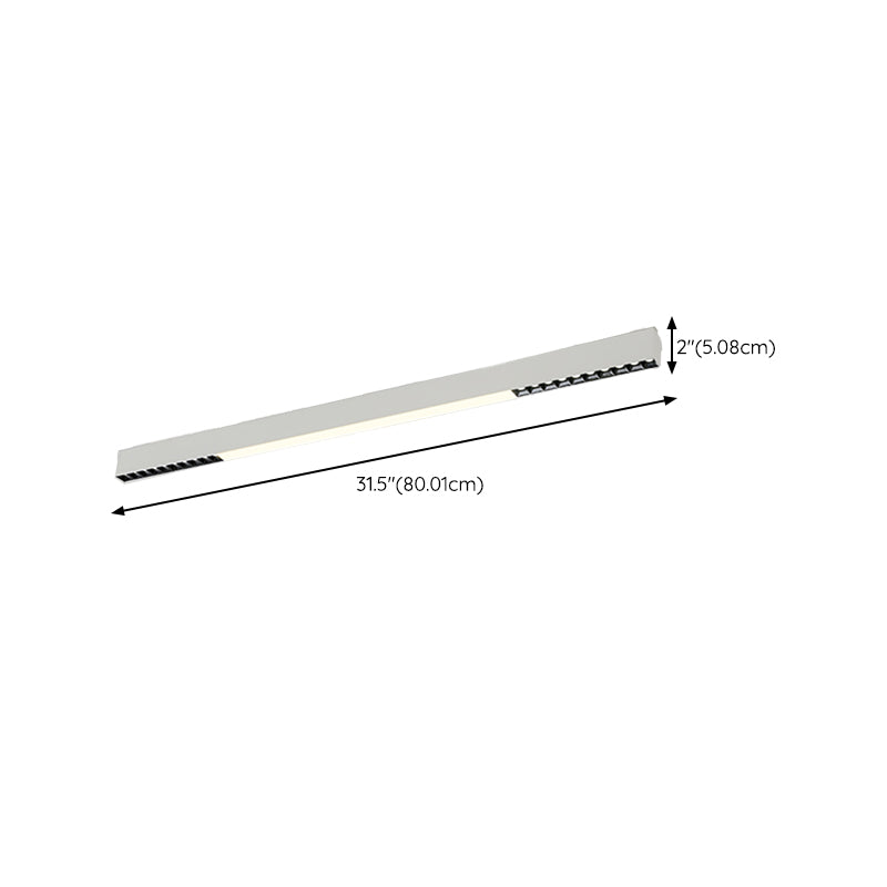 Modern Metal LED Flush Mount Linear Shape Ceiling Light with Acrylic Shade for Passage