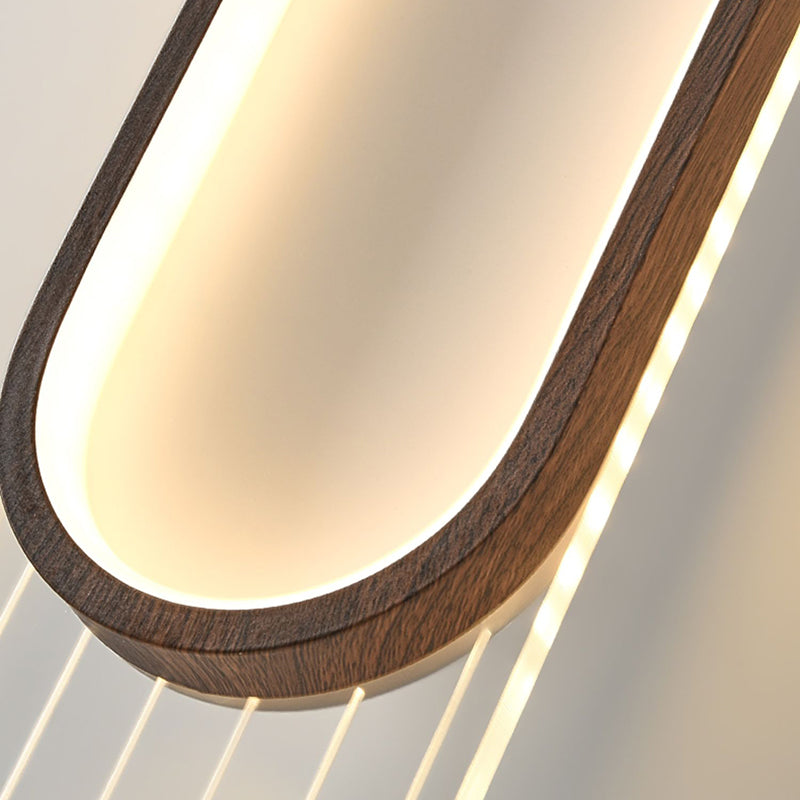 Modern Metal Flush Mount Oval Shape Ceiling Light with Acrylic Shade for Passage