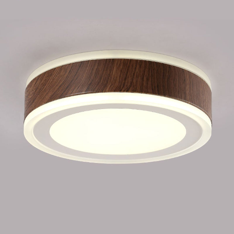 Modern Metal Flush Mount Circle Shape Ceiling Light with Acrylic Shade for Passage