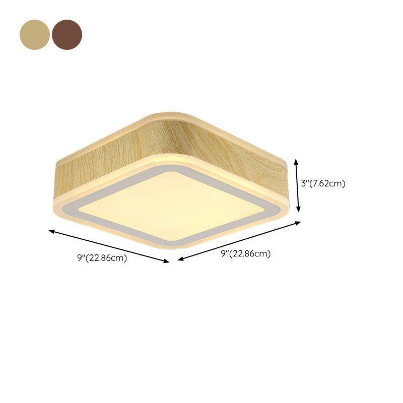 Modern Metal Flush Mount Circle Shape Ceiling Light with Acrylic Shade for Passage