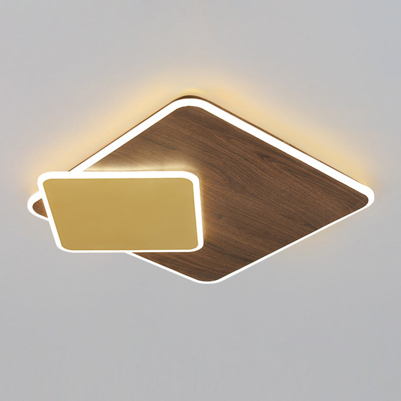 Modern Metal Flush Mount Geometric Shape Ceiling Light with Acrylic Shade for Passage
