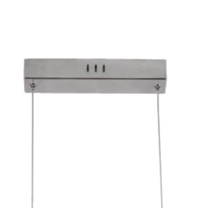 Wavy Shape Kitchen Island Fixture Acrylic Linear Pendant Ceiling in Black & White
