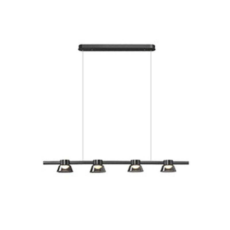 Linear Pendant Lighting Modern Glass Island Lighting for Dining Room