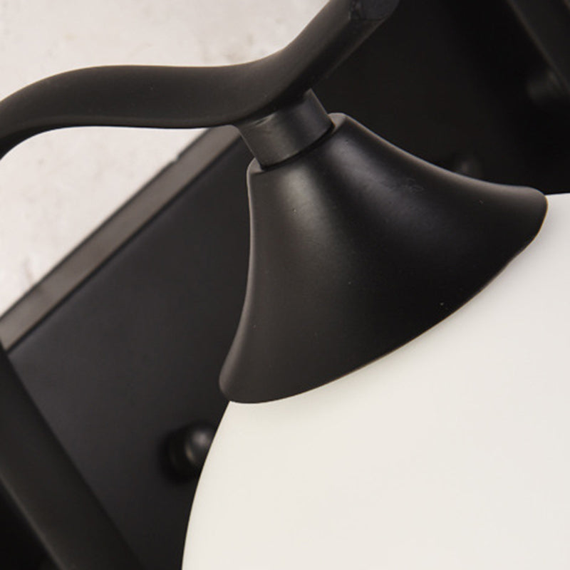 Modern Vanity Lighting Glass Shade Wall Light Fixture for Bathroom