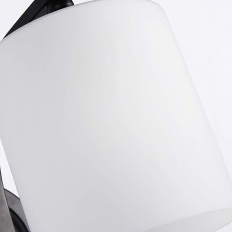 Contemporary Vanity Lamp Cylinder Glass Wall Light Fixture for Bathroom