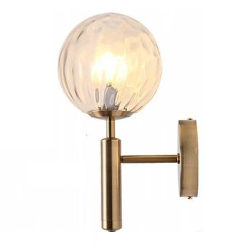 Modern Vanity Lamp Globe Glass Wall Light Fixture for Bathroom