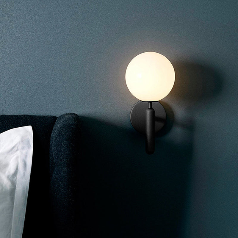 Modern Vanity Lamp Globe Glass Wall Light Fixture for Bathroom