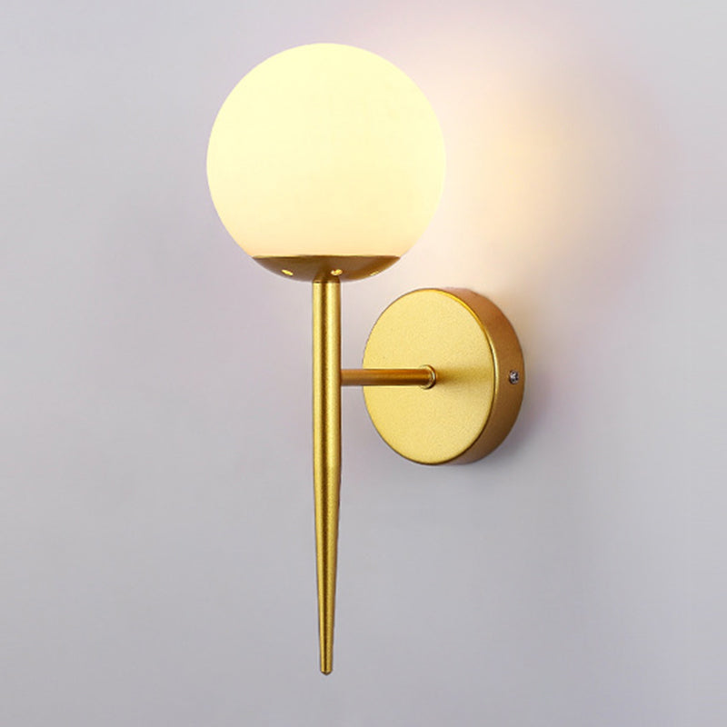Contemporary Vanity Lighting Globe Glass Wall Light Fixture for Bathroom