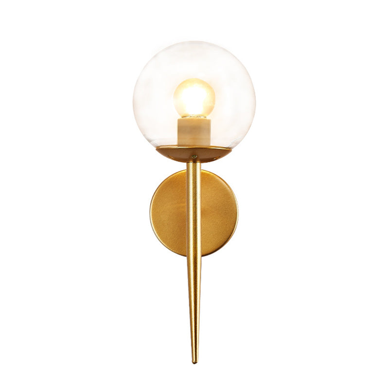 Contemporary Vanity Lighting Globe Glass Wall Light Fixture for Bathroom