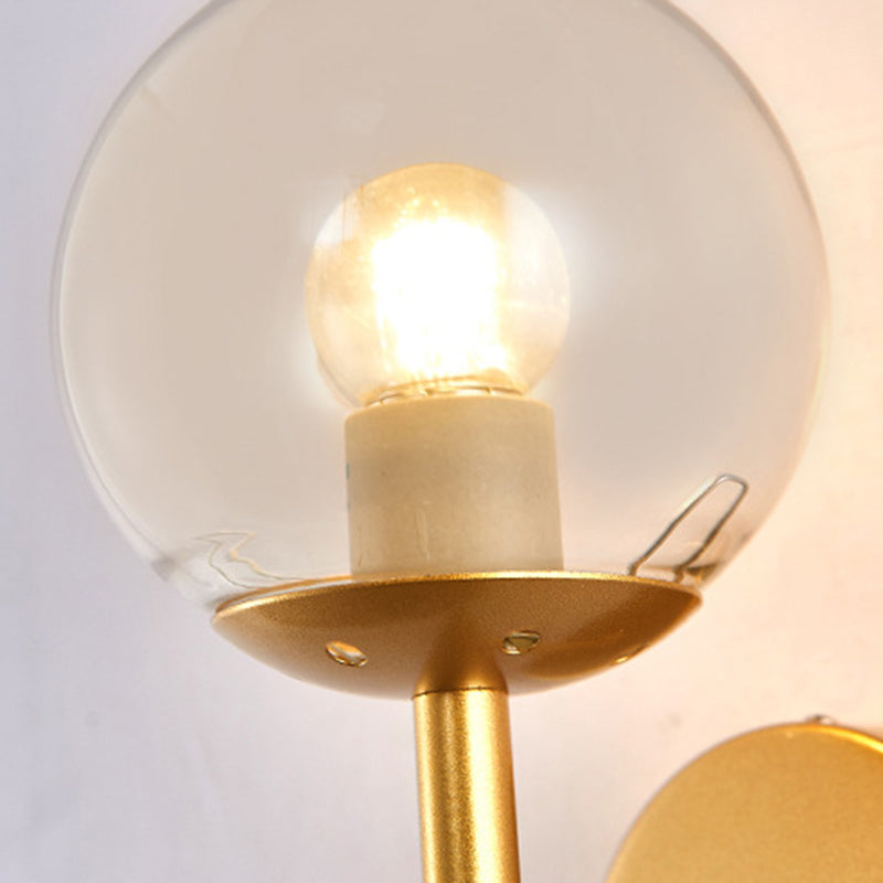 Contemporary Vanity Lighting Globe Glass Wall Light Fixture for Bathroom