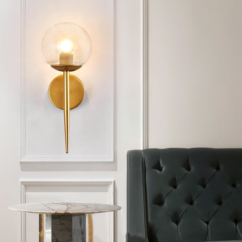 Contemporary Vanity Lighting Globe Glass Wall Light Fixture for Bathroom