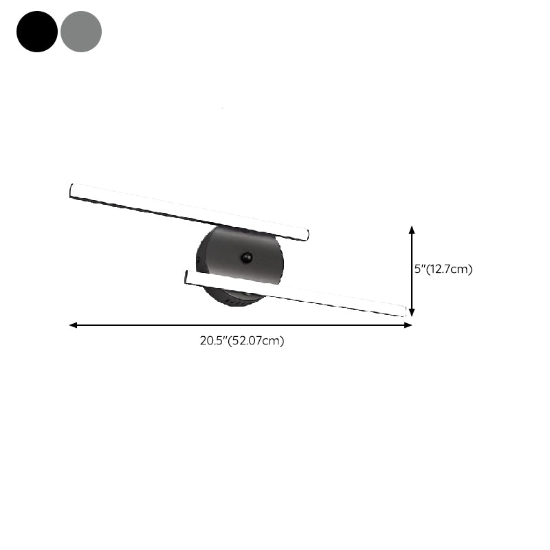 Nordic Style Metal Vanity Light Strip Shape LED Vanity Lamp for Shower Room