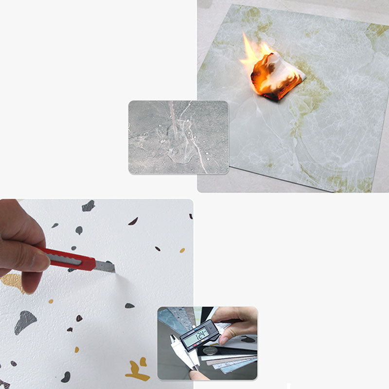 Peel & Stick Vinyl Flooring Smooth Marble Look Vinyl Flooring with Waterproof