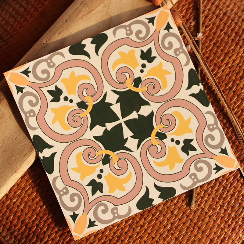 Peel & Stick Vinyl Flooring Multi-Tonal Style Vinyl Flooring with Low Gloss