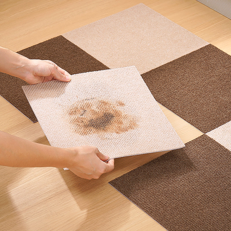 12" X 12" Carpet Tiles Self Peel and Stick Level Loop Non-Skid Bedroom