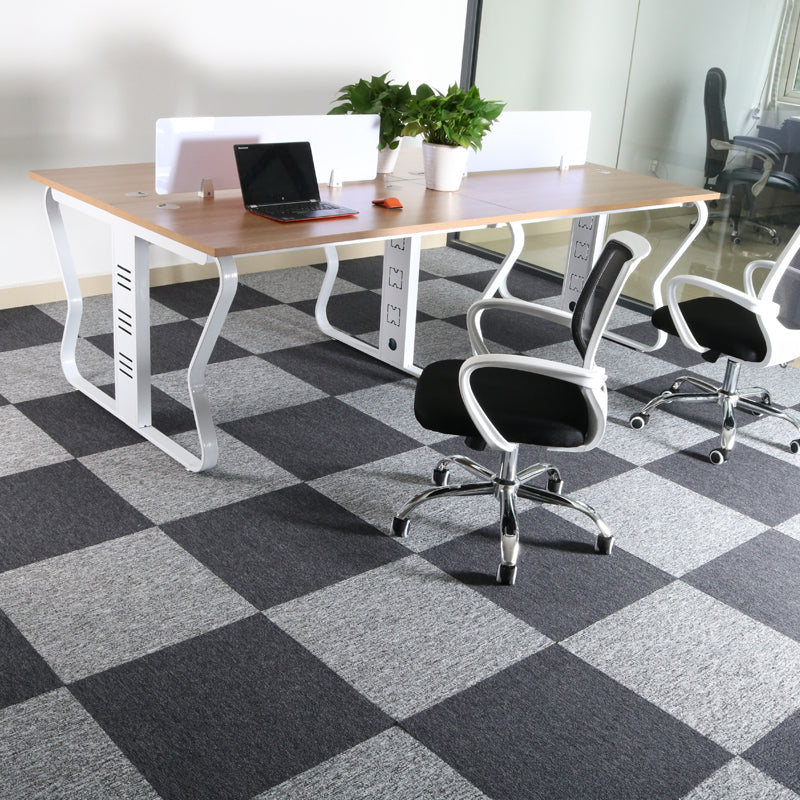 Indoor Carpet Tiles Square Pattern Multi Level Loop Peel and Stick Carpet Tiles
