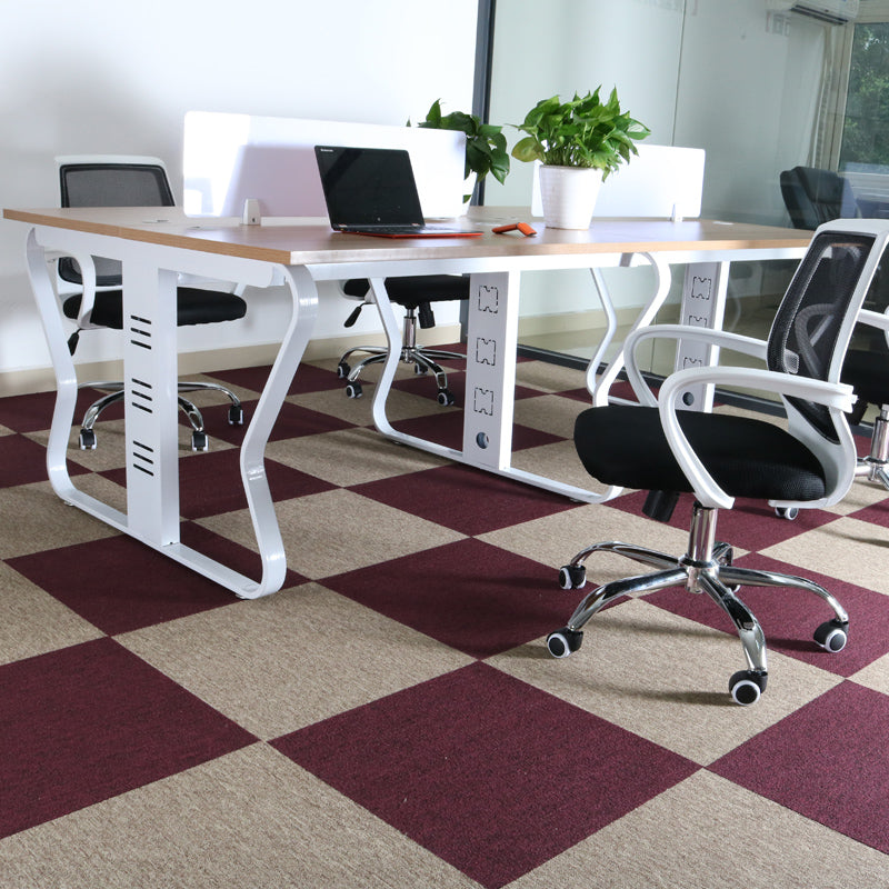 Indoor Carpet Tiles Square Pattern Multi Level Loop Peel and Stick Carpet Tiles