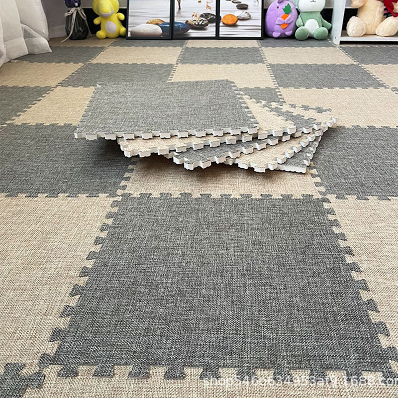 Interlocking Carpet Tiles Foam Solid Color Indoor Carpet Tiles