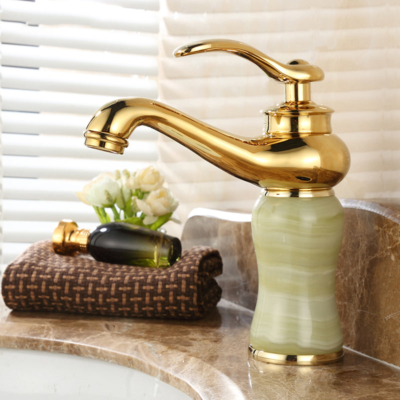 Classic Bathroom Vessel Faucet Lever Handle Circular Vessel Faucet