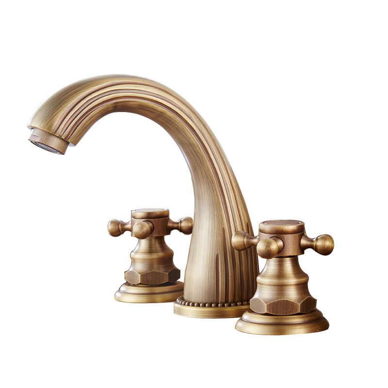 Widespread Bathroom Faucet 3 Holes Low Arc Vessel Sink Bathroom Faucet