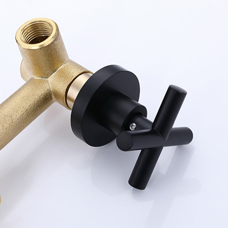 Modern Circular Bathroom Sink Faucet with 2 Handles Wall Mounted Bathroom Faucet